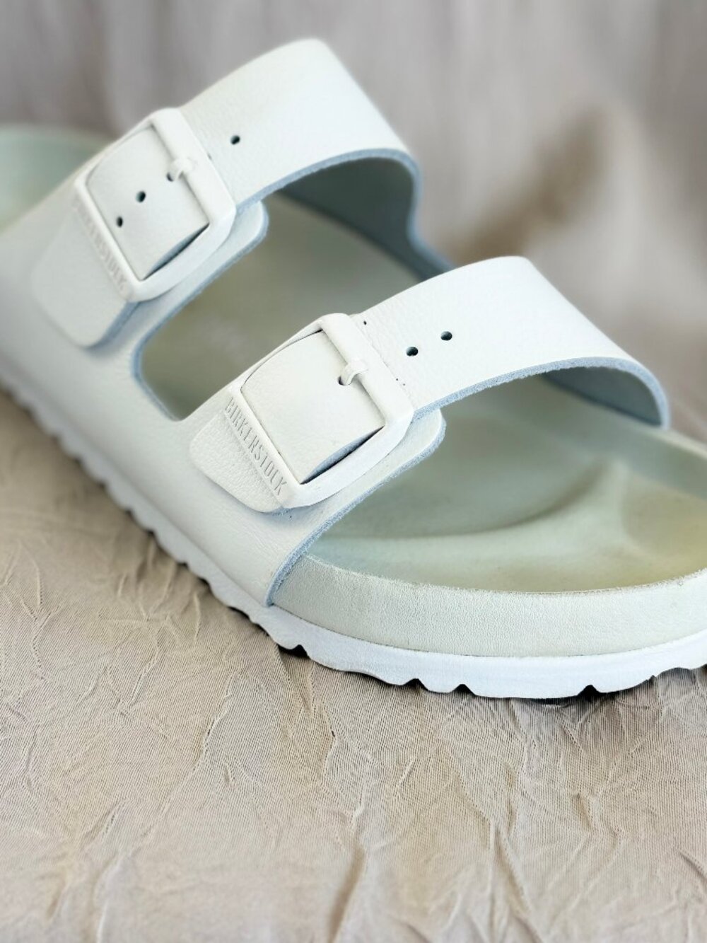 Birkenstock Arizona BS Regular Women 8 Men 6 White Leather Sandal 1026803 Unisex - Picture 3 of 13